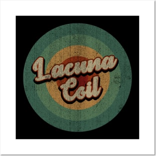 Circle Retro Vintage Lacuna Coil Posters and Art